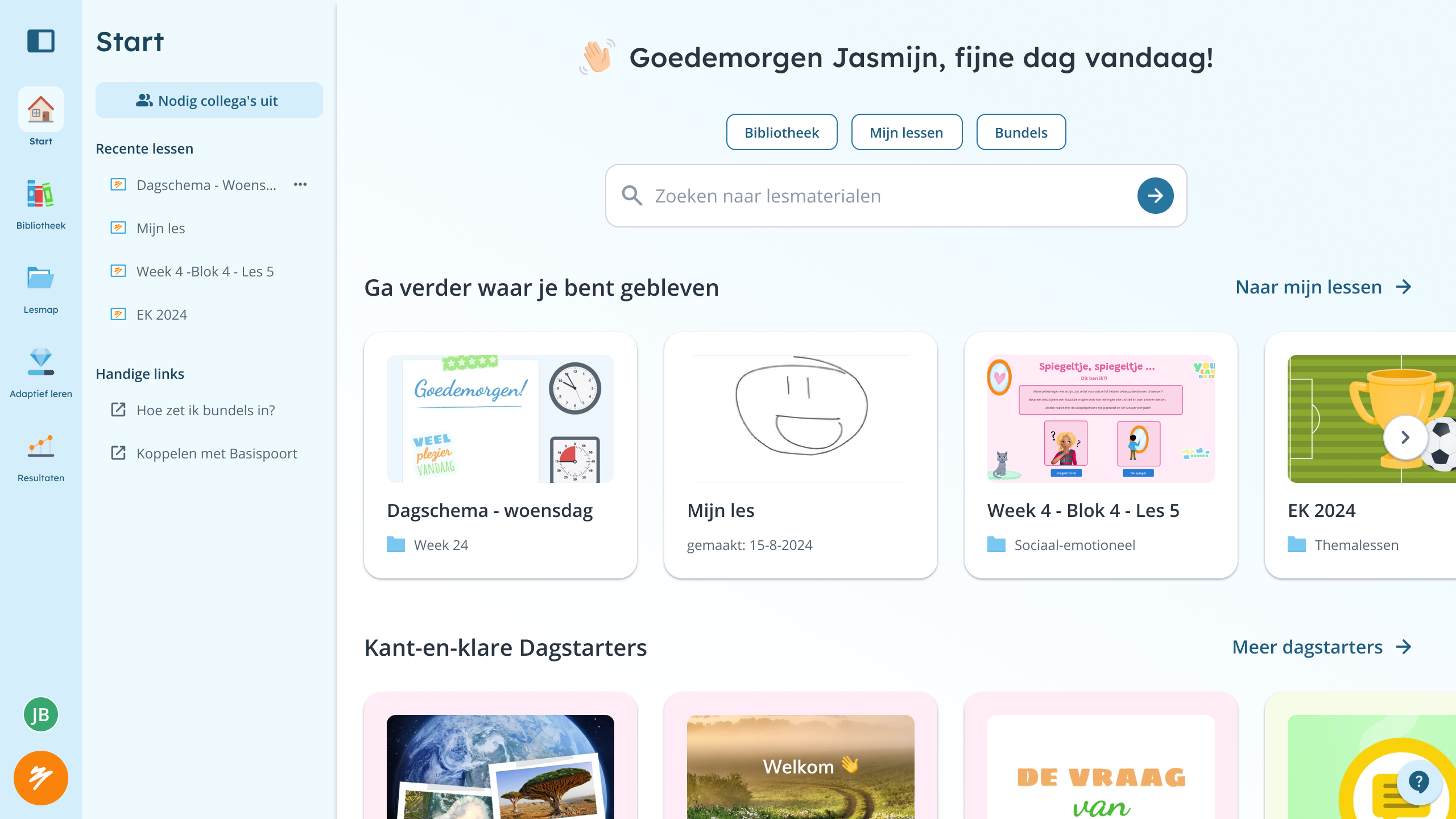 Future Start page concept with search bar and secondary navigation
